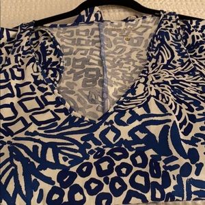 Lily Pulitzer Maxi Dress-Bright Navy & White